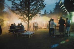 Abendveranstaltung mit Beleuchtung in Worms